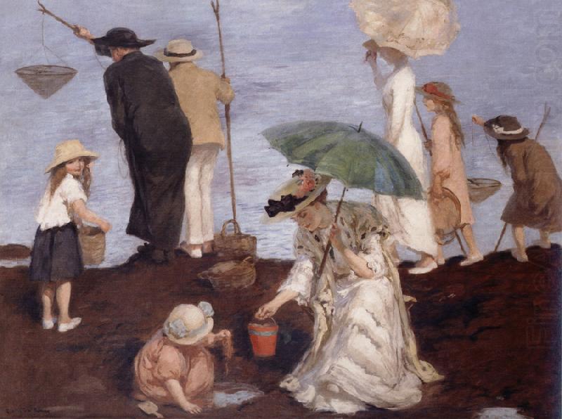 Rupert Bunny Shrimp fishers at Saint-Georges china oil painting image